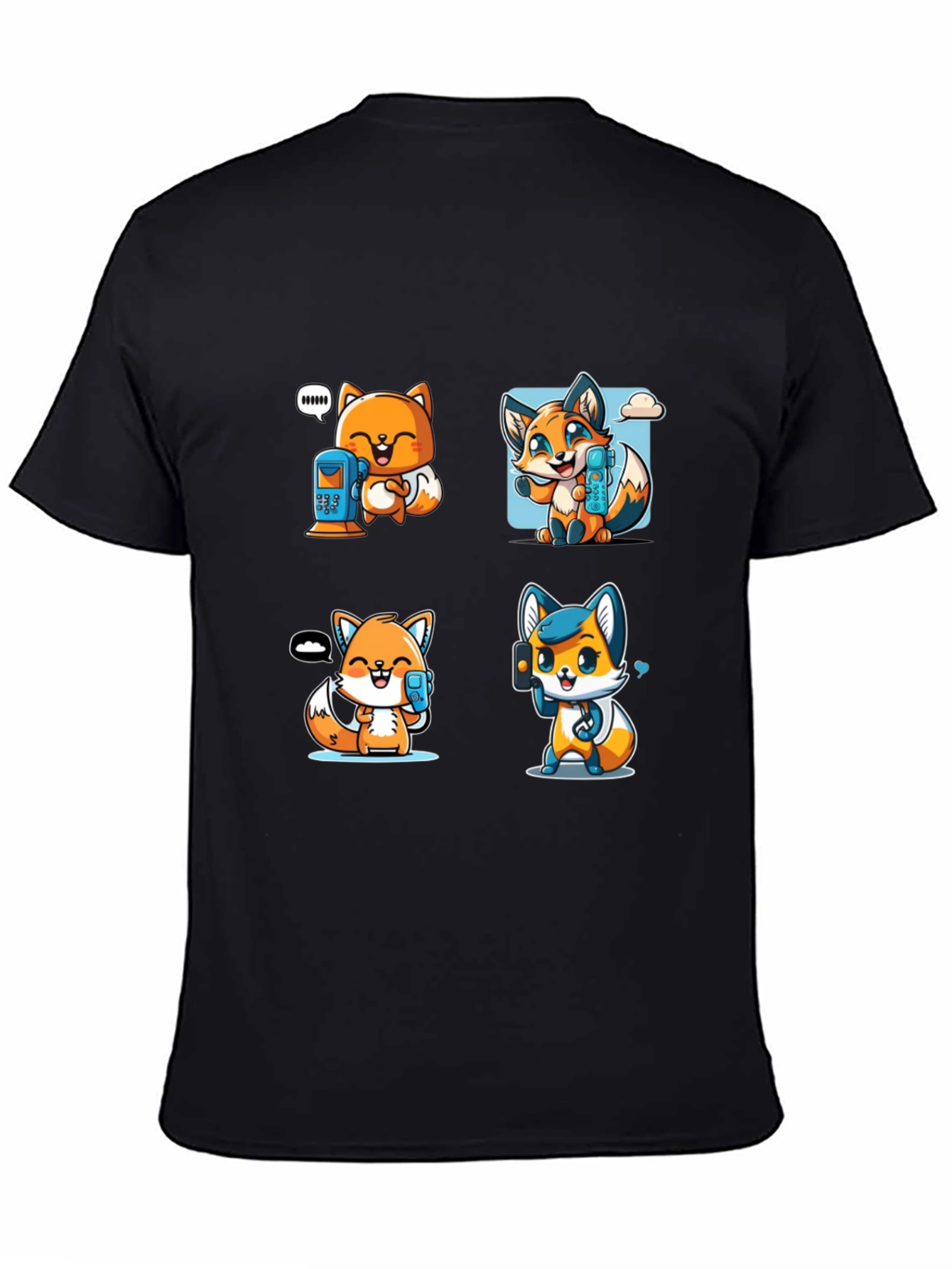 Cute Fox Phone Lover Unisex T-Shirt