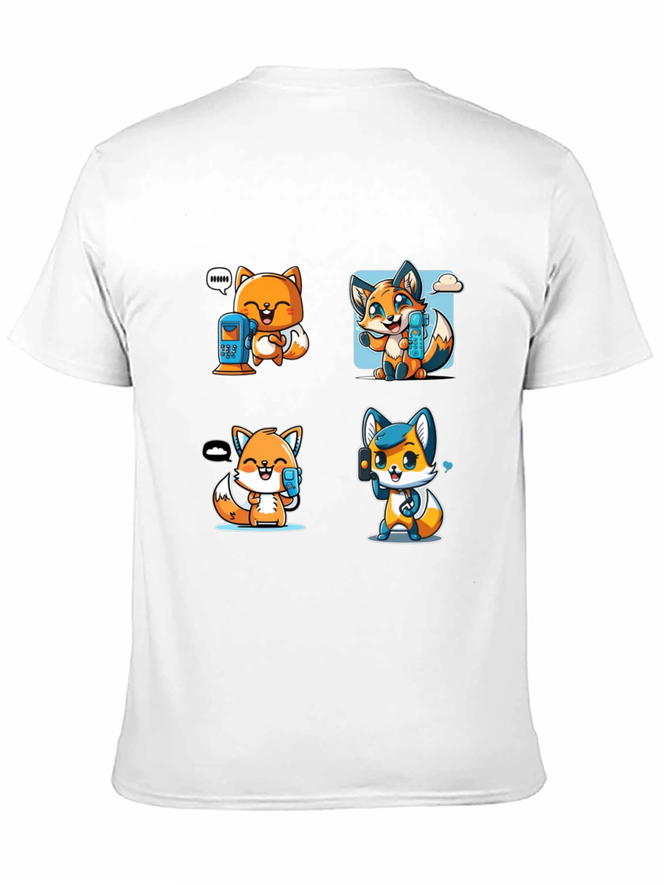 Cute Fox Phone Lover Unisex T-Shirt