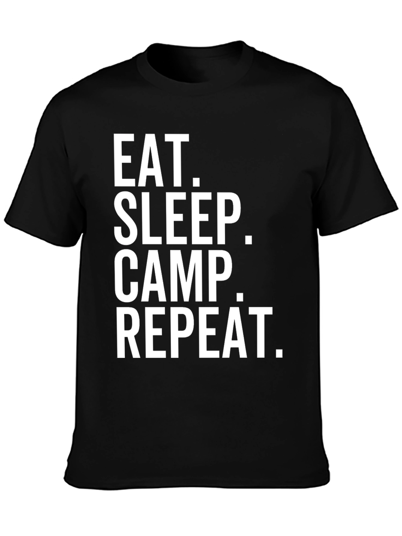 Eat Sleep Camp Repeat T-Shirt - Camping Life Tee