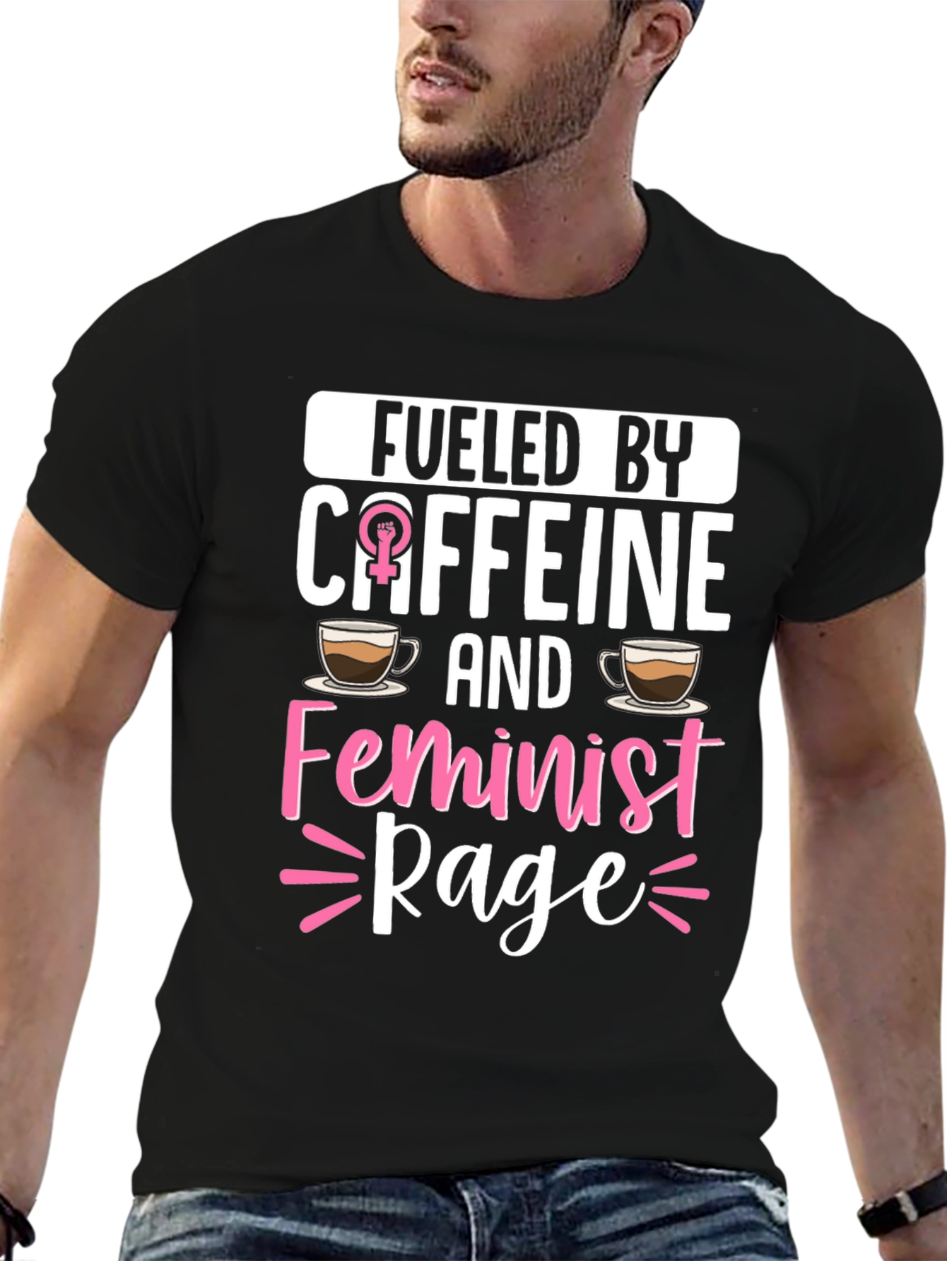 Fueled By Caffein Feminist Rage T-Shirt