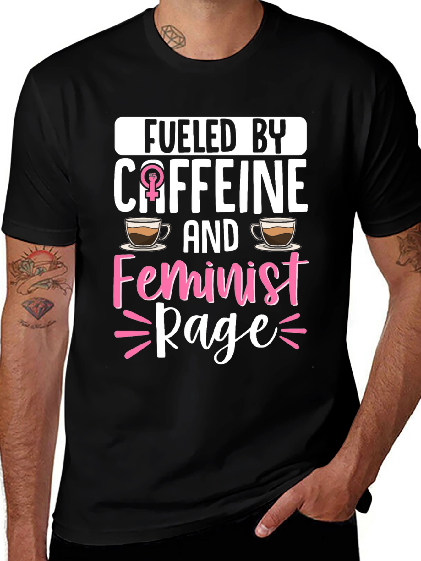 Fueled By Caffein Feminist Rage T-Shirt