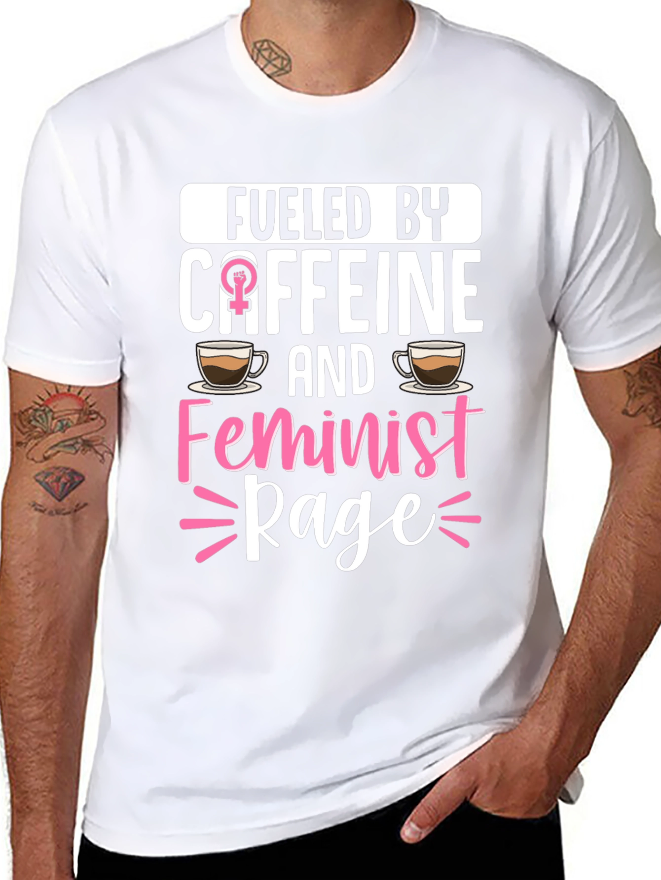 Fueled By Caffein Feminist Rage T-Shirt