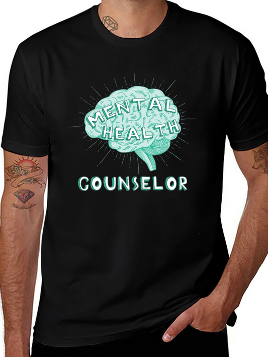 Mental Health Counselor Tee - Brain Graphic T-Shirt
