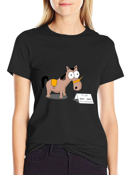 Funny Unicorn Horse Cartoon T-Shirt