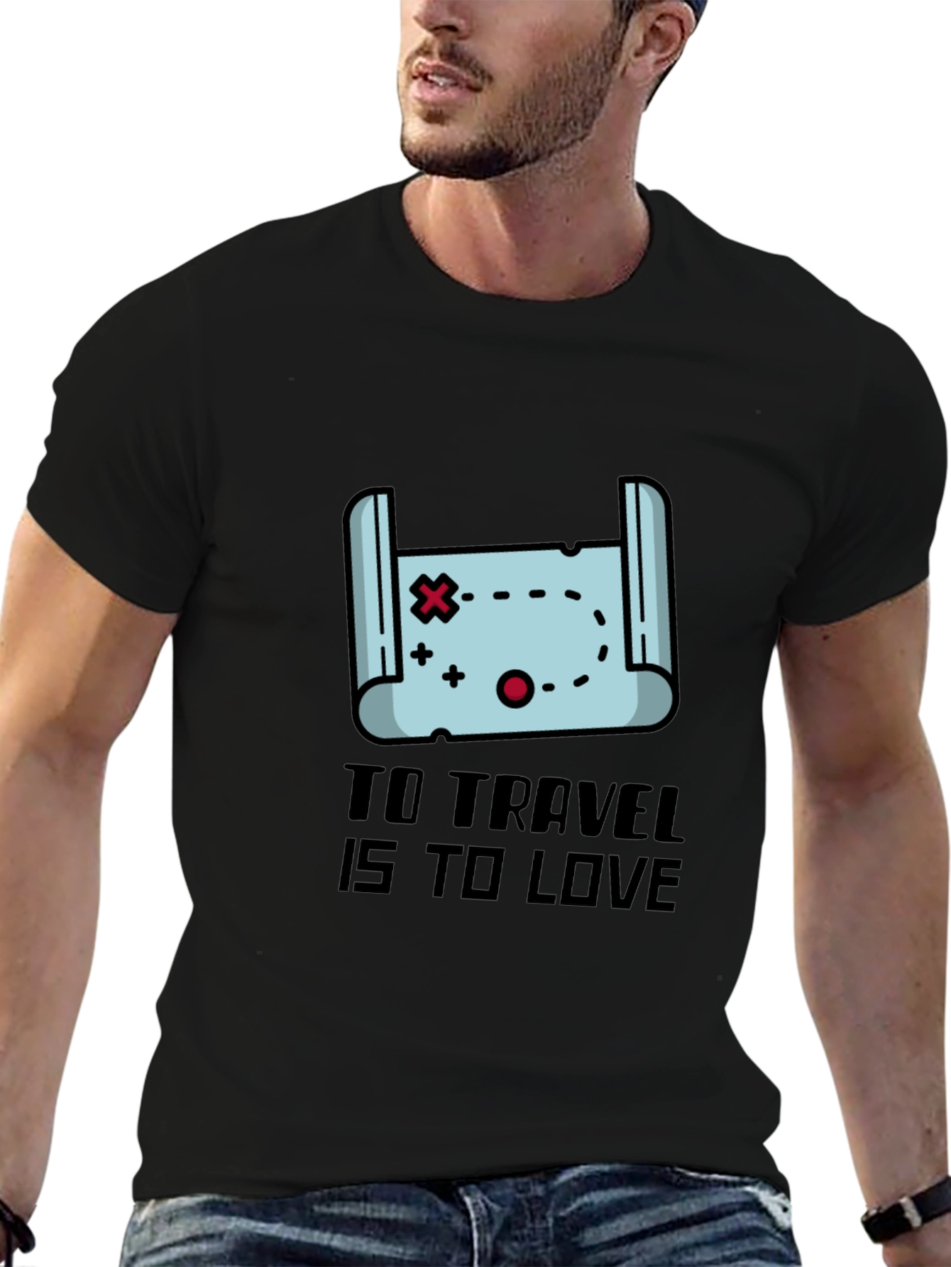 Travel Map Graphic T-Shirt: Explore in Style
