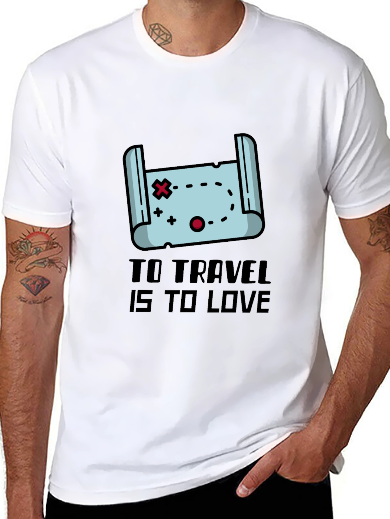 Travel Map Graphic T-Shirt: Explore in Style