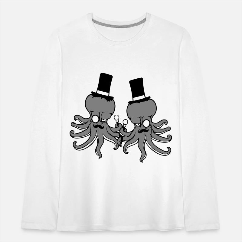 2 octopus sir hat monocle glasses two rich friends