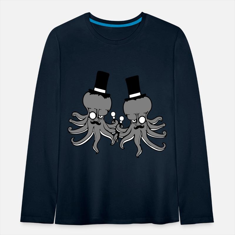 2 octopus sir hat monocle glasses two rich friends