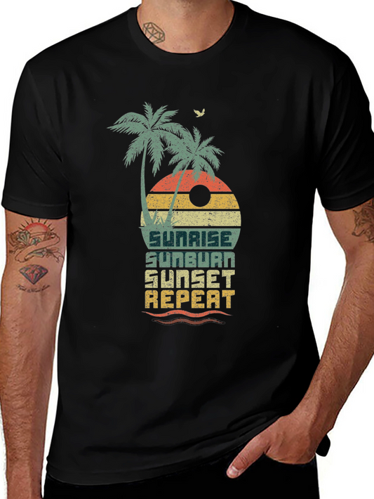 Sunrise Sunburn Sunset Repeat Graphic Tee