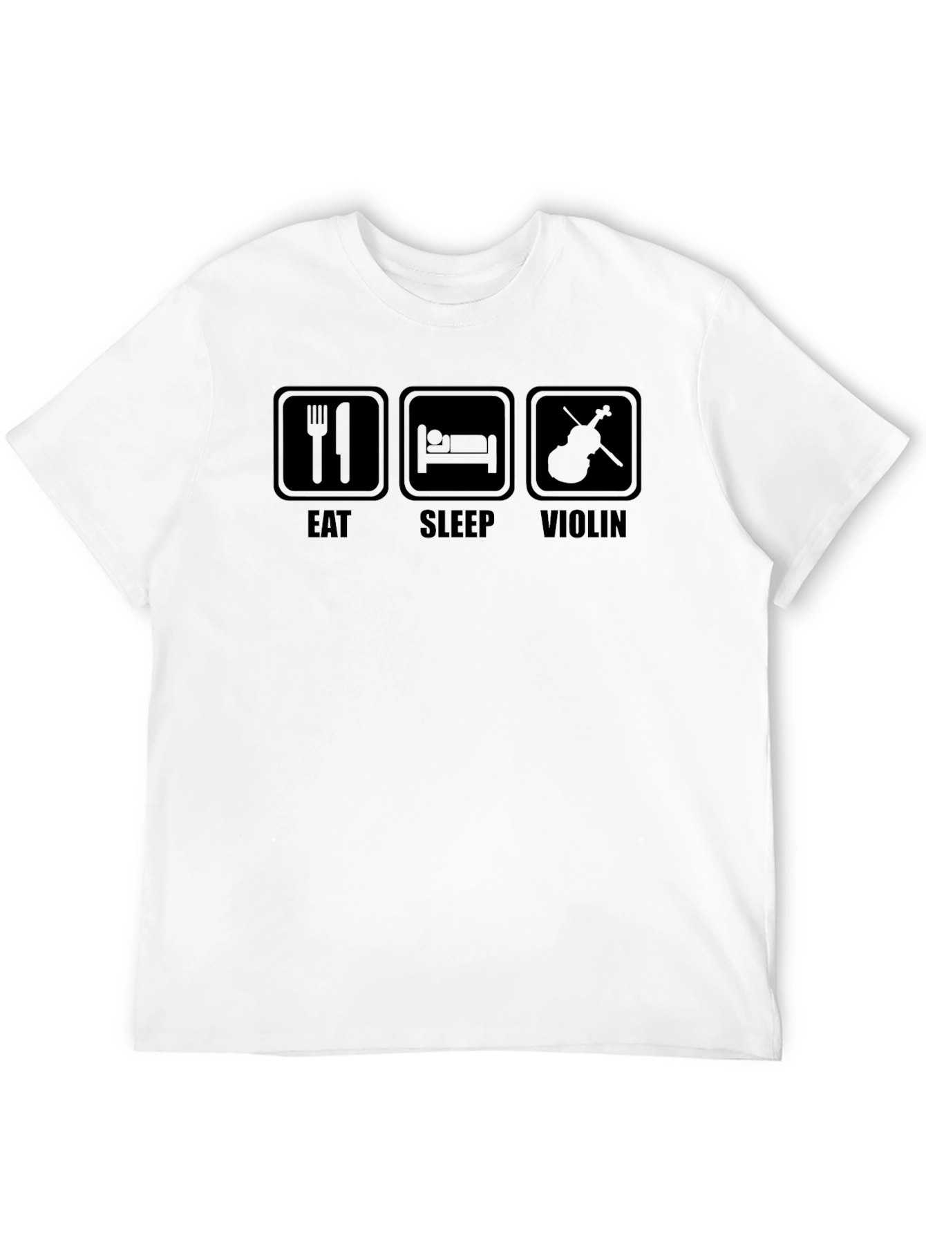 Eat Sleep Violin Black Graphic T-Shirt