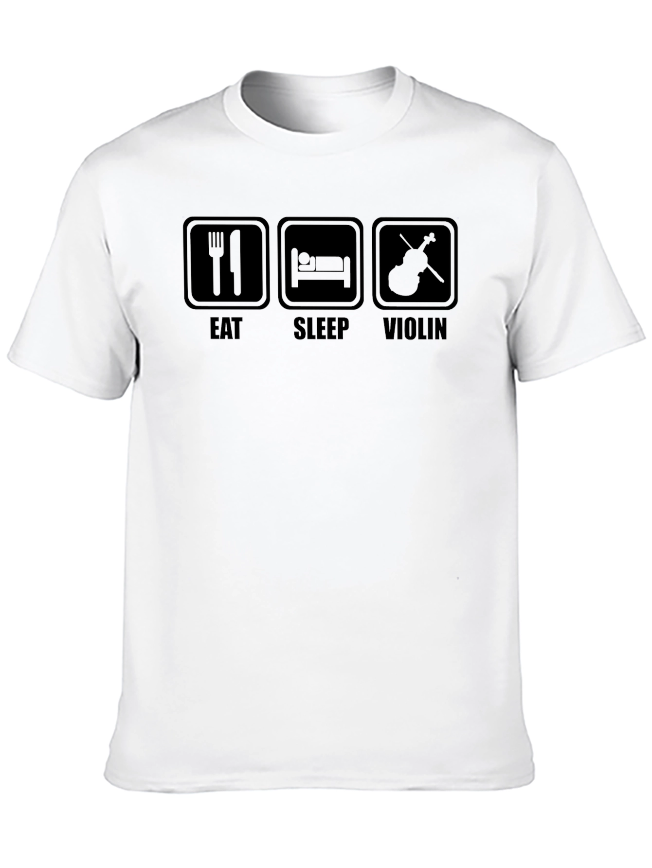 Eat Sleep Violin Black Graphic T-Shirt