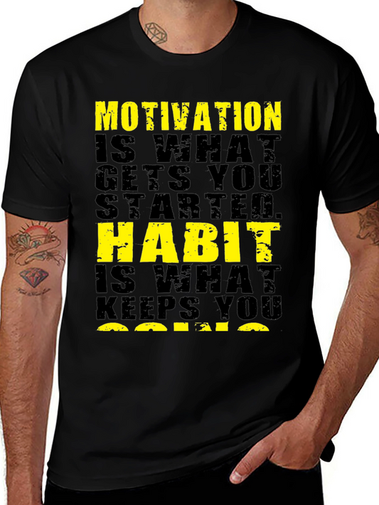 Motivational Quote Black T-Shirt