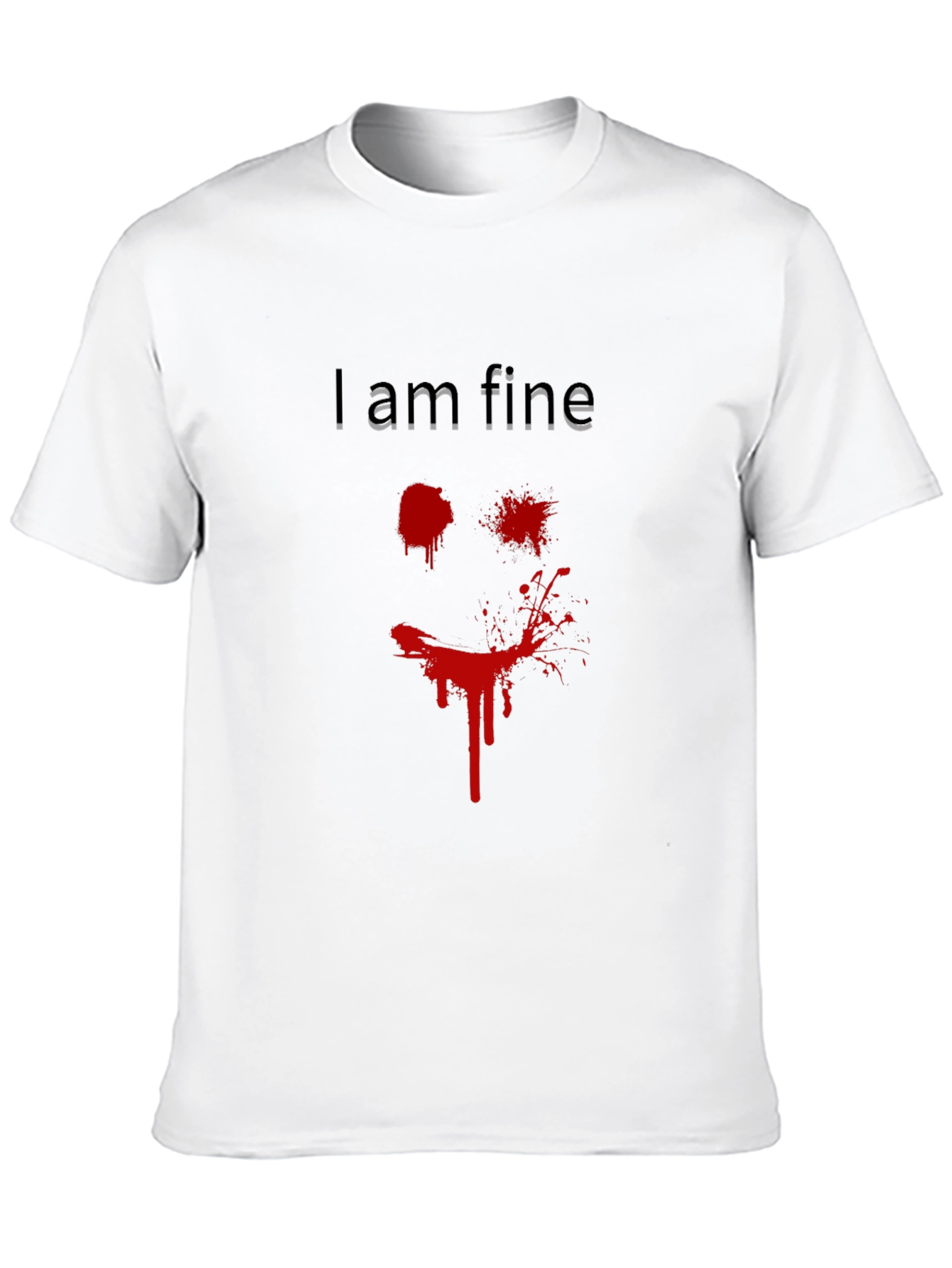 I Am Fine Graphic Tee - Mens Black T-Shirt