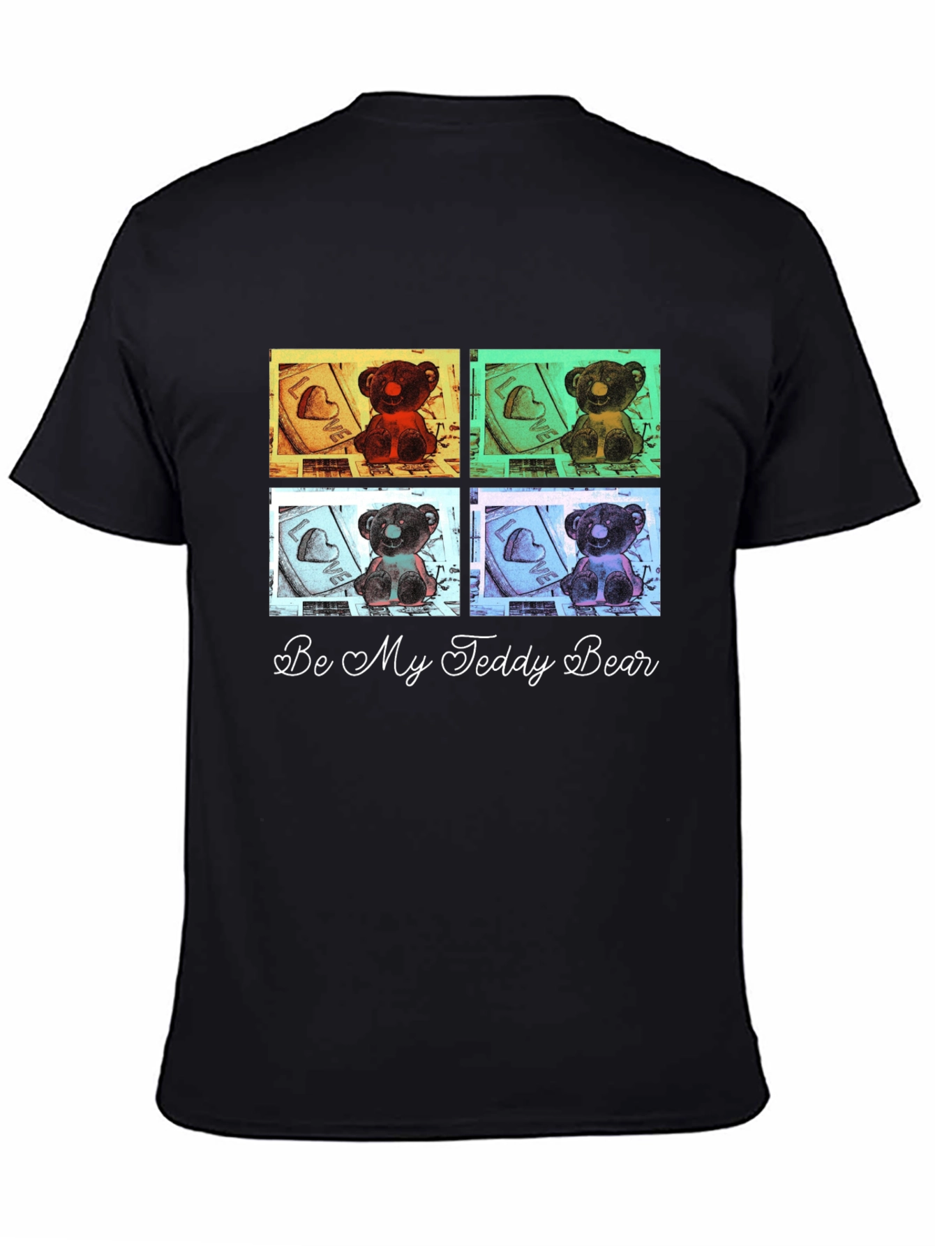 Be My Teddy Bear Graphic Tee - Black