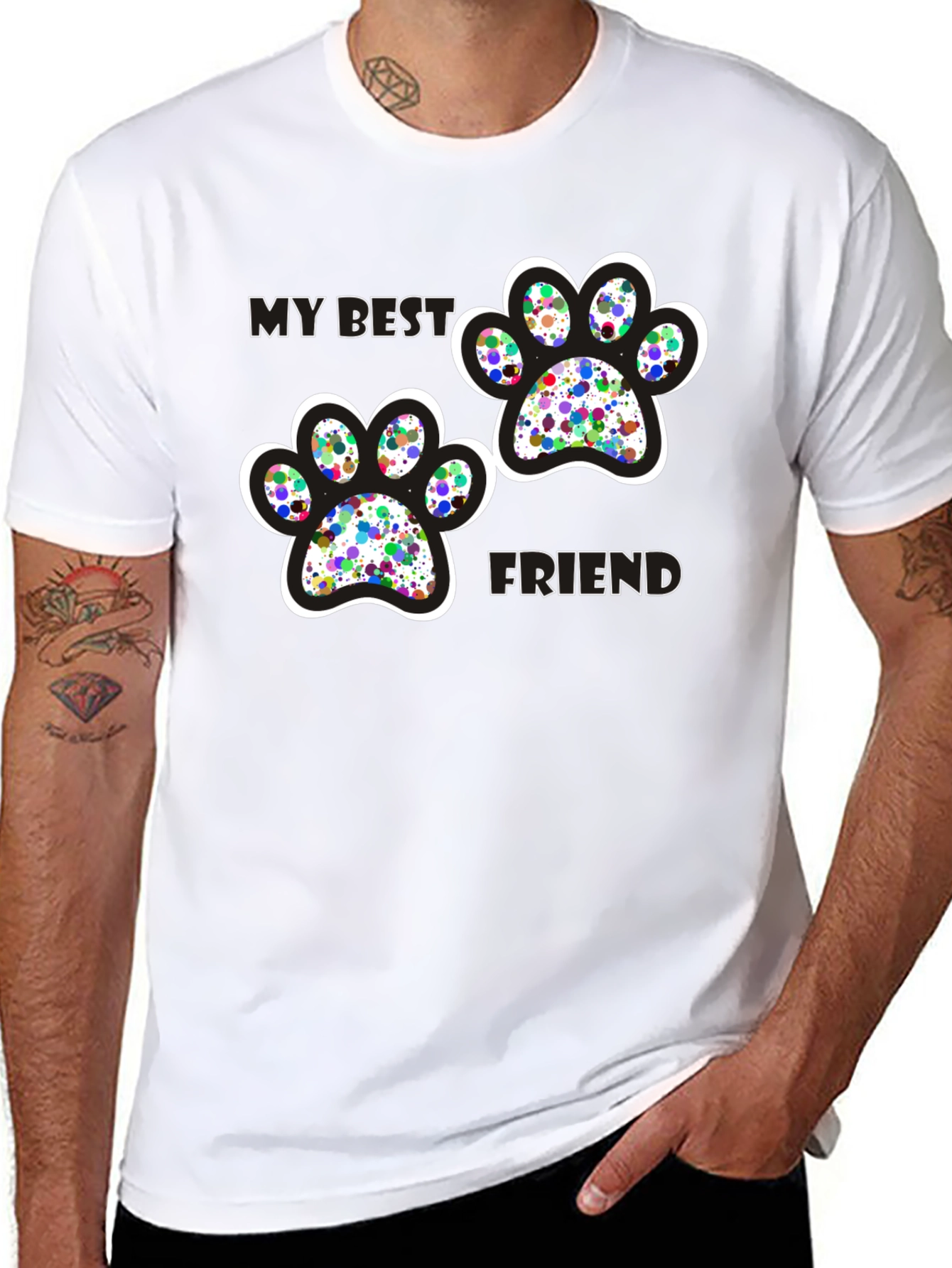 My Best Friend Paw Print T-Shirt
