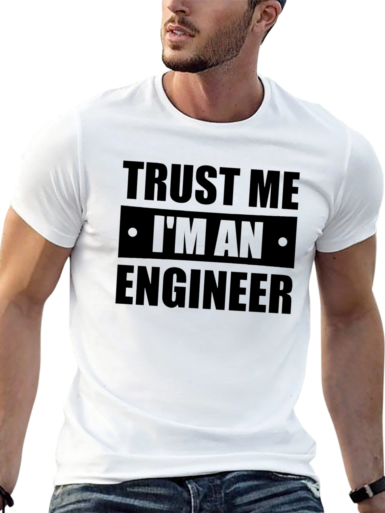 Trust Me Im An Engineer Black T-Shirt