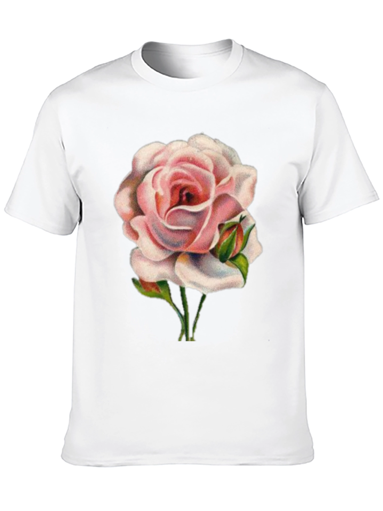 Pink Rose Graphic T-Shirt - Soft Cotton Tee