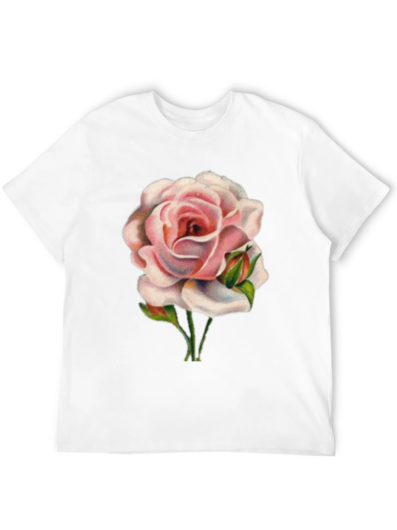 Pink Rose Graphic T-Shirt - Soft Cotton Tee