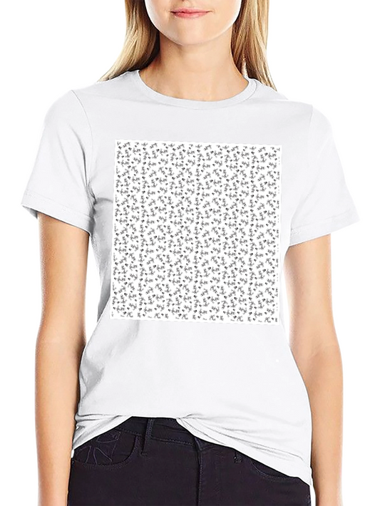 Unique Molecular Patterned Black T-Shirt