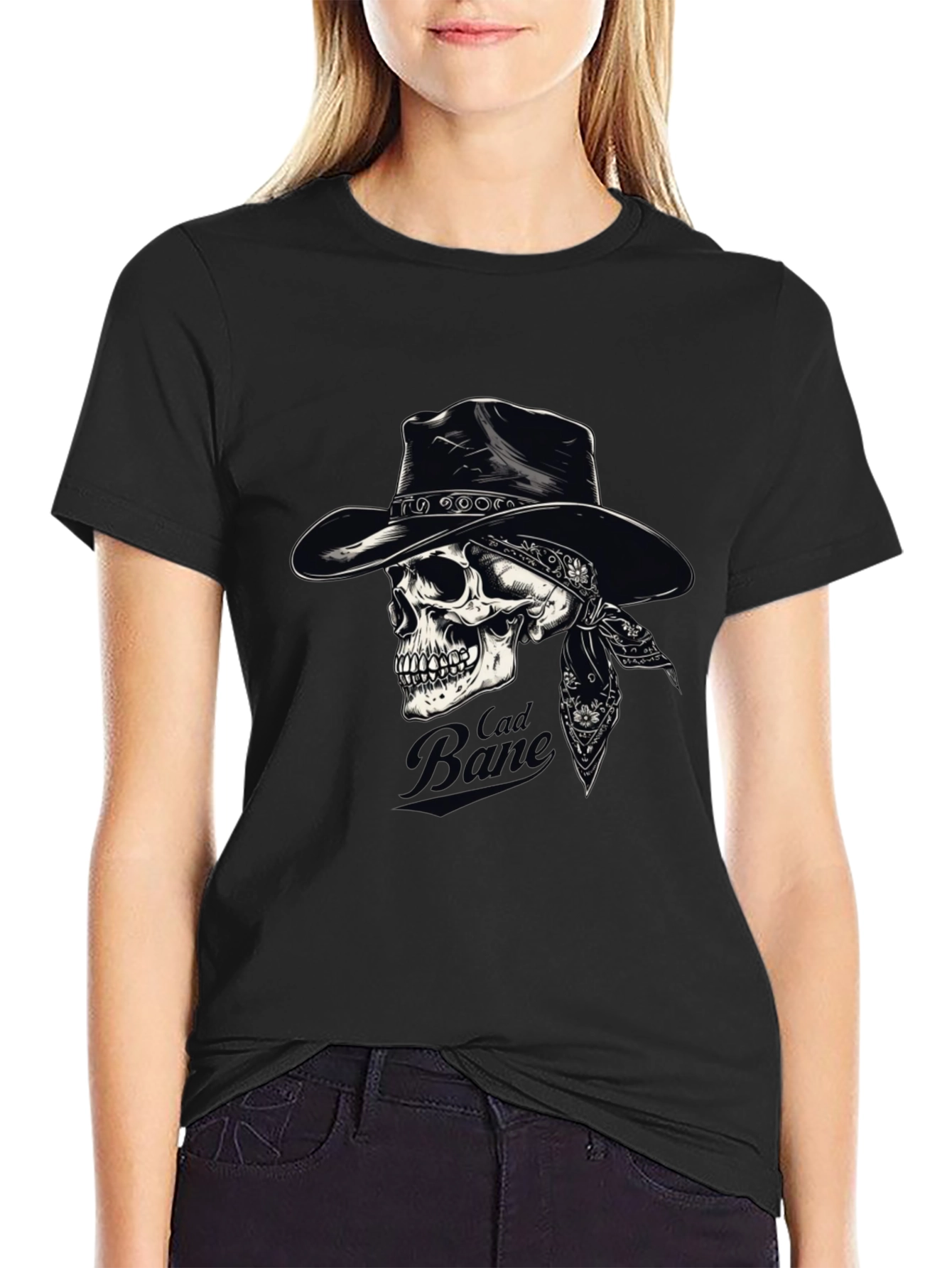 Cad Bane Skull Cowboy Black T-Shirt