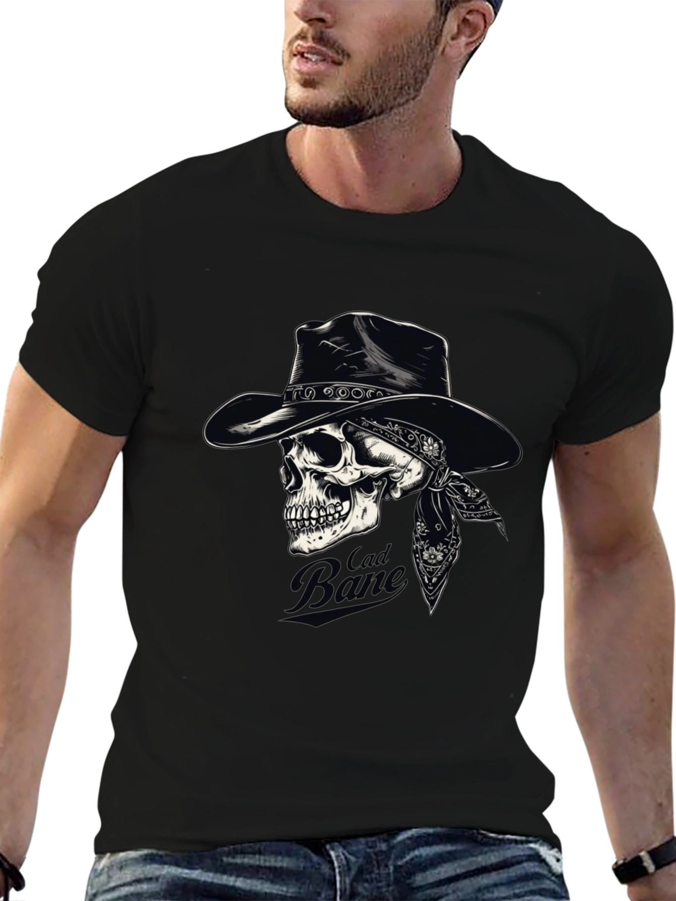 Cad Bane Skull Cowboy Black T-Shirt