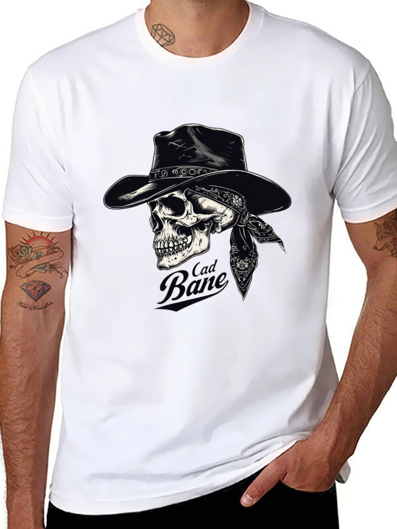 Cad Bane Skull Cowboy Black T-Shirt