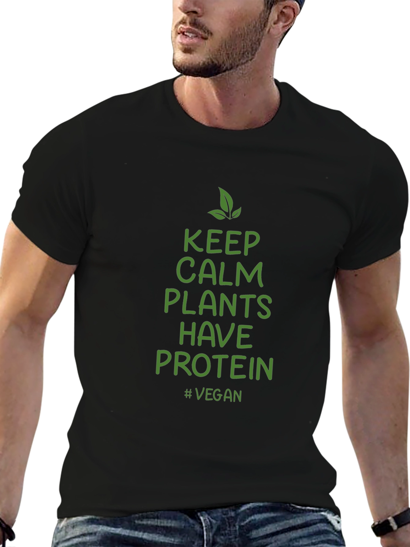 Vegan Protein T-Shirt: Keep Calm Plants Have Protein