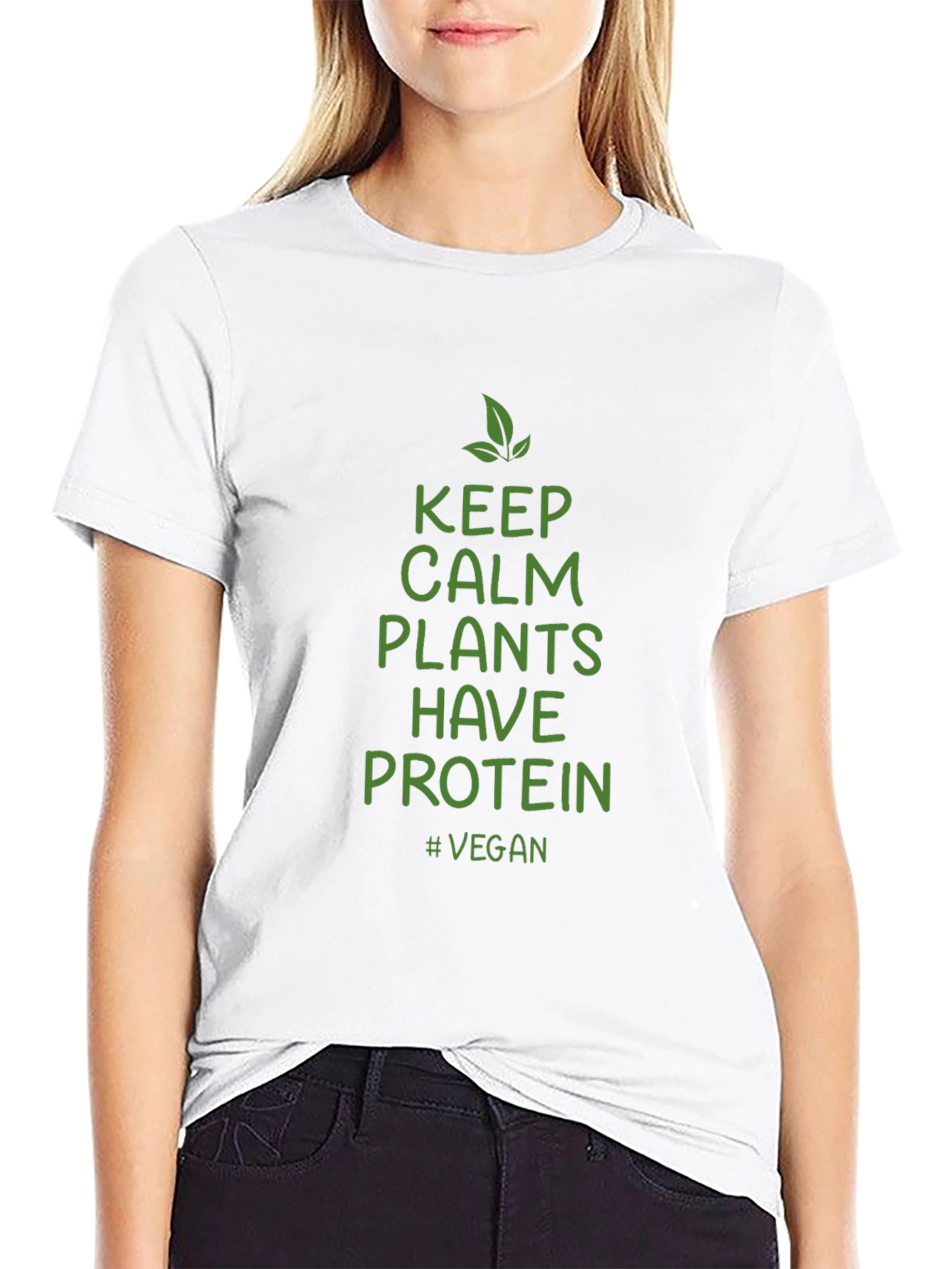 Vegan Protein T-Shirt: Keep Calm Plants Have Protein