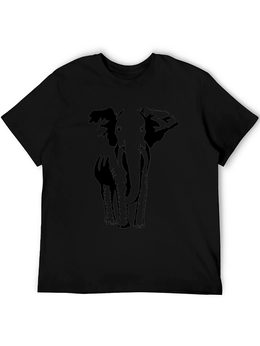 Elephant Graphic Tee - Stylish Black T-Shirt