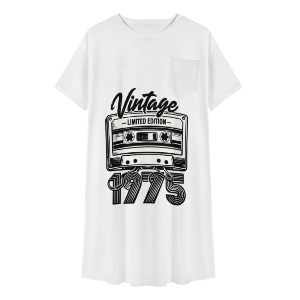 Vintage 1975 Limited Edition T-Shirt | Retro Cassette Tape Birthday Graphic Tee(z1168)