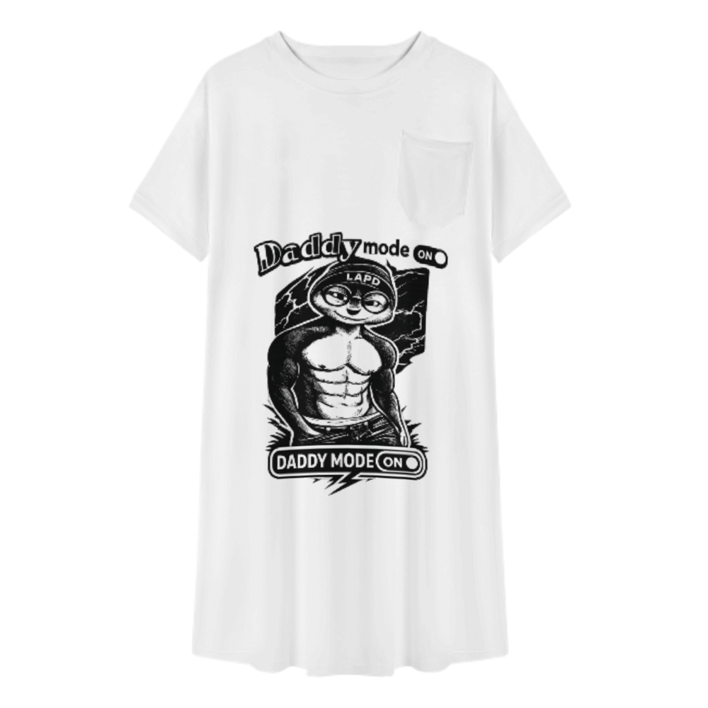 Daddy Mode ON Funny Dad Graphic T-Shirt | Cool Father Cartoon Meme Tee(z1165)