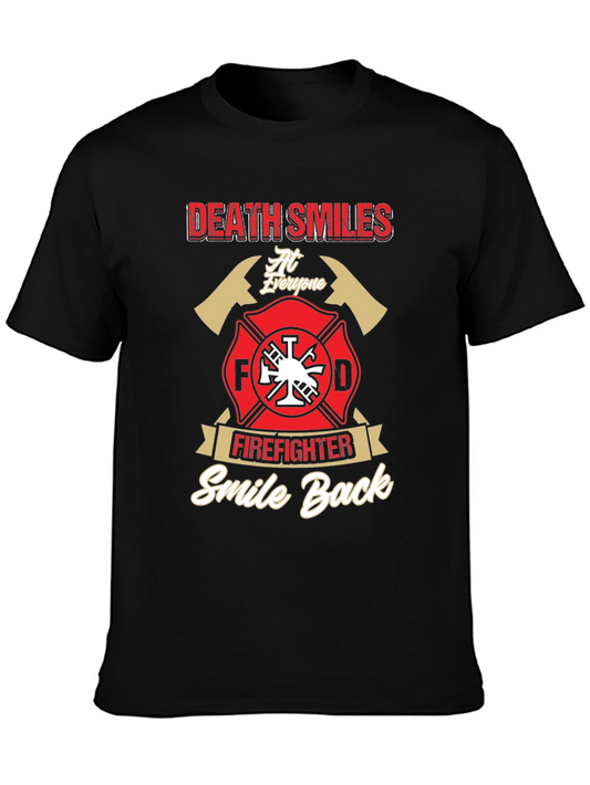 Firefighter Death Smiles Graphic Tee