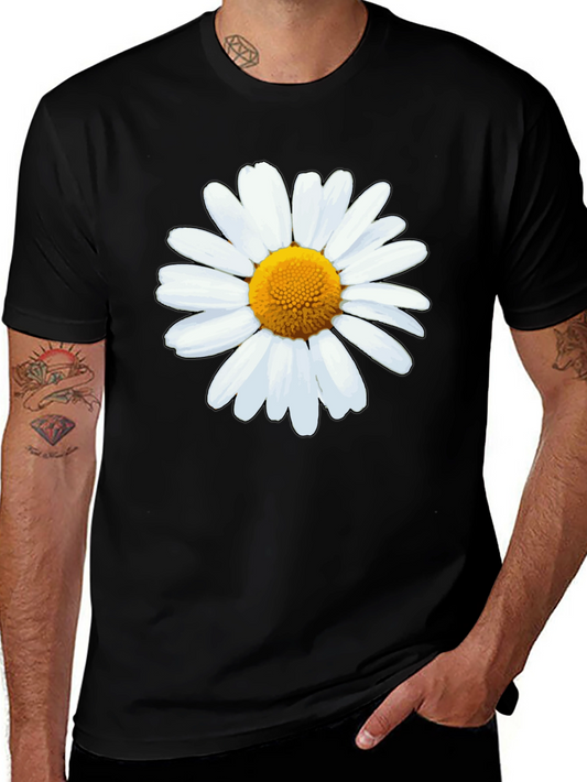Daisy Graphic Print Black T-Shirt