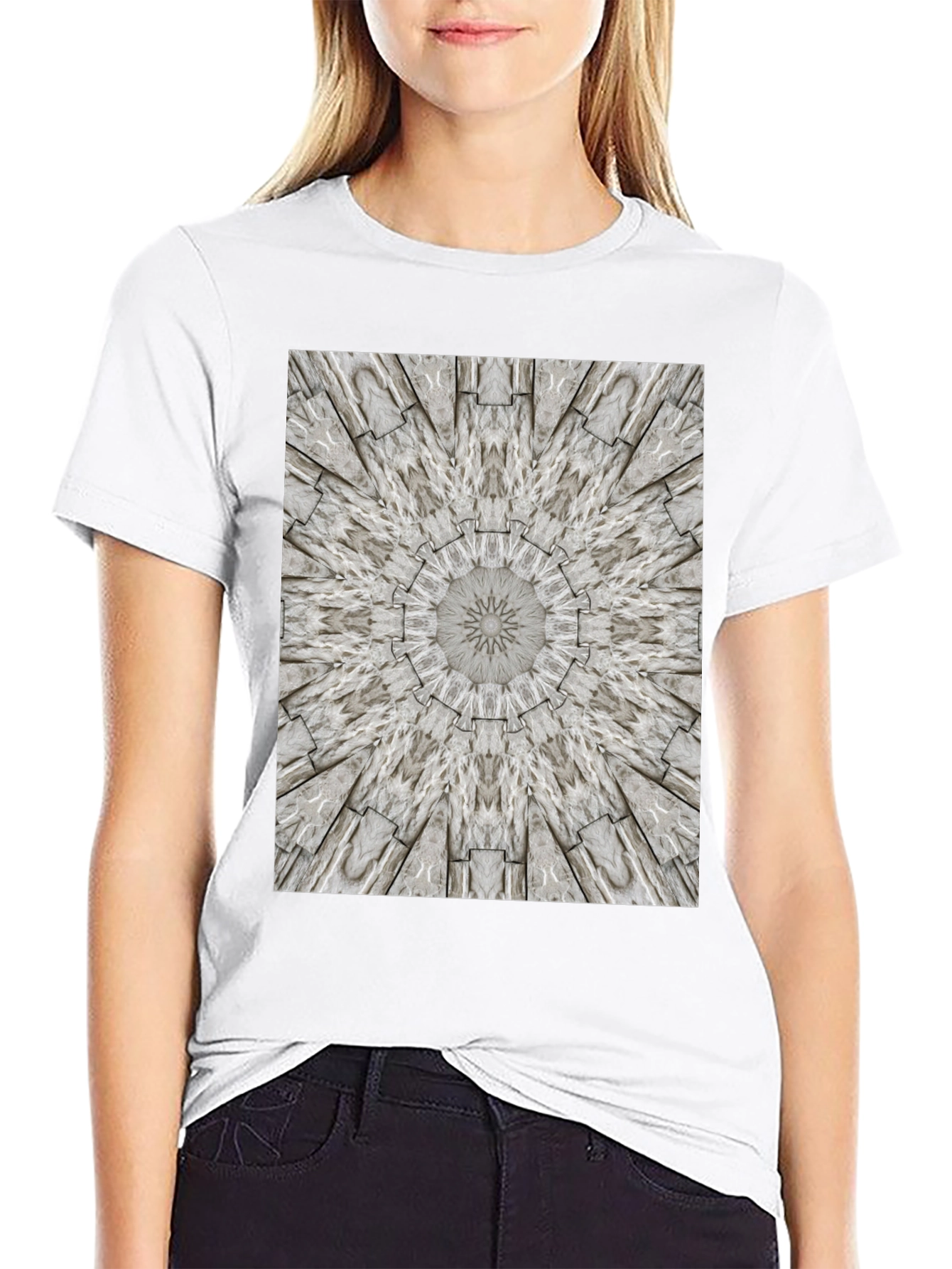 Kaleidoscope Stone Pattern Graphic Tee