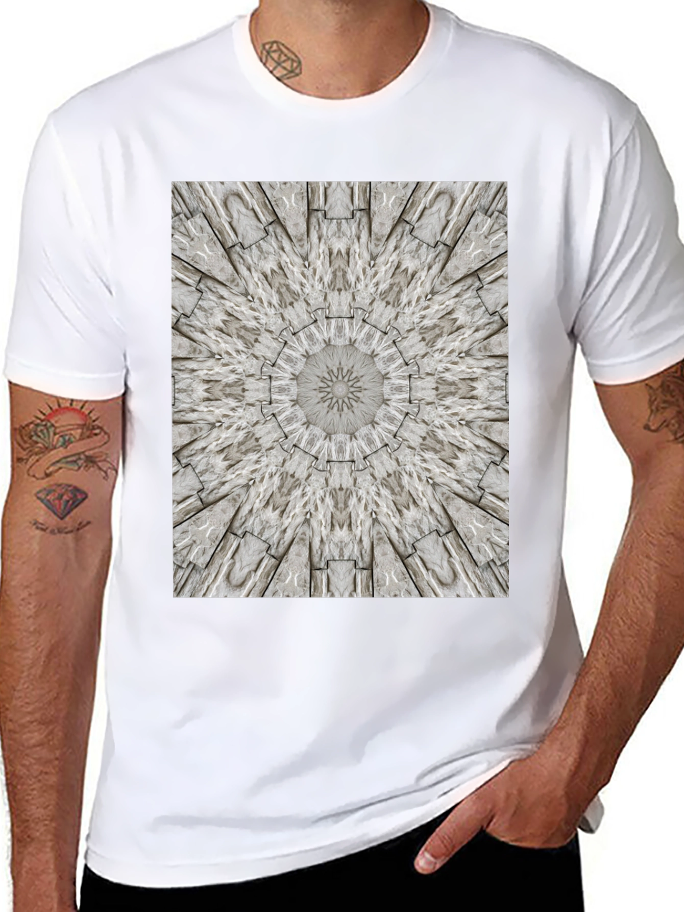 Kaleidoscope Stone Pattern Graphic Tee