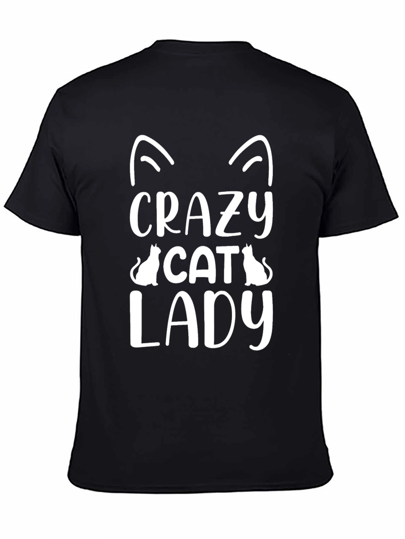 Crazy Cat Lady Graphic Tee - Black