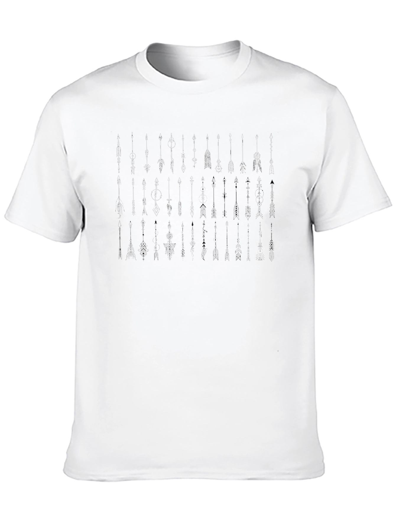 Tribal Arrows Graphic Print Mens Black T-Shirt