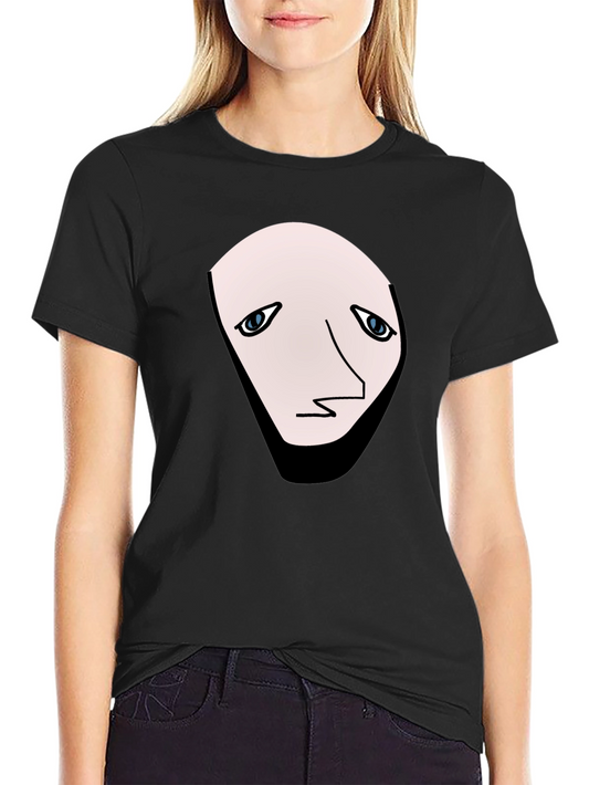 Abstract Face Black T-Shirt - Unique Graphic Tee