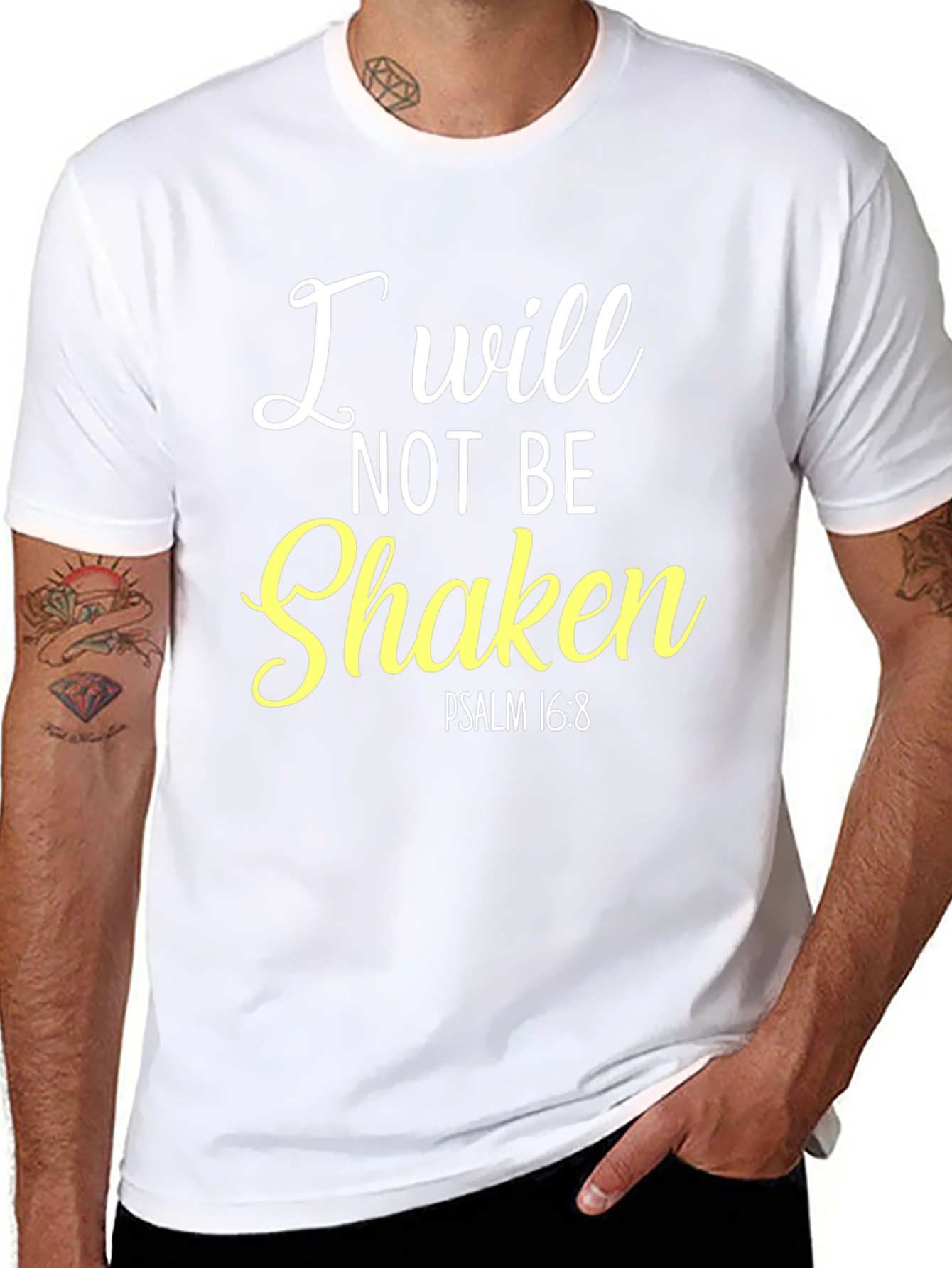 I Will Not Be Shaken Christian Tee
