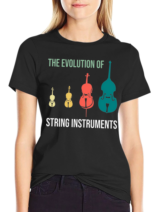 Evolution of String Instruments Graphic T-Shirt