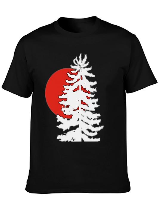 Retro Sunset Pine Tree Graphic Tee