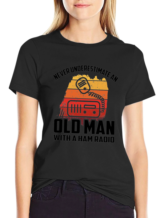 Ham Radio Old Man T-Shirt - Black