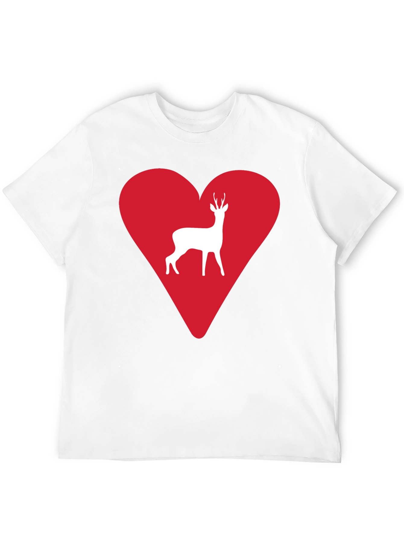 Deer Heart Graphic Tee - Mens Black T-Shirt