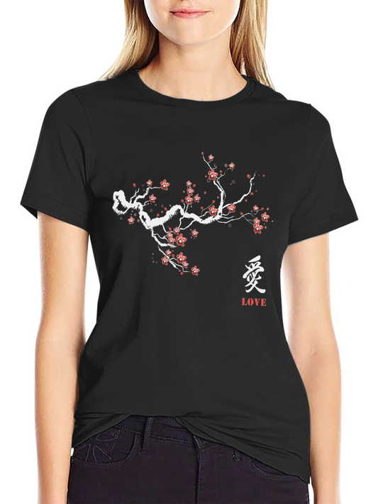 Cherry Blossom Love Graphic T-Shirt