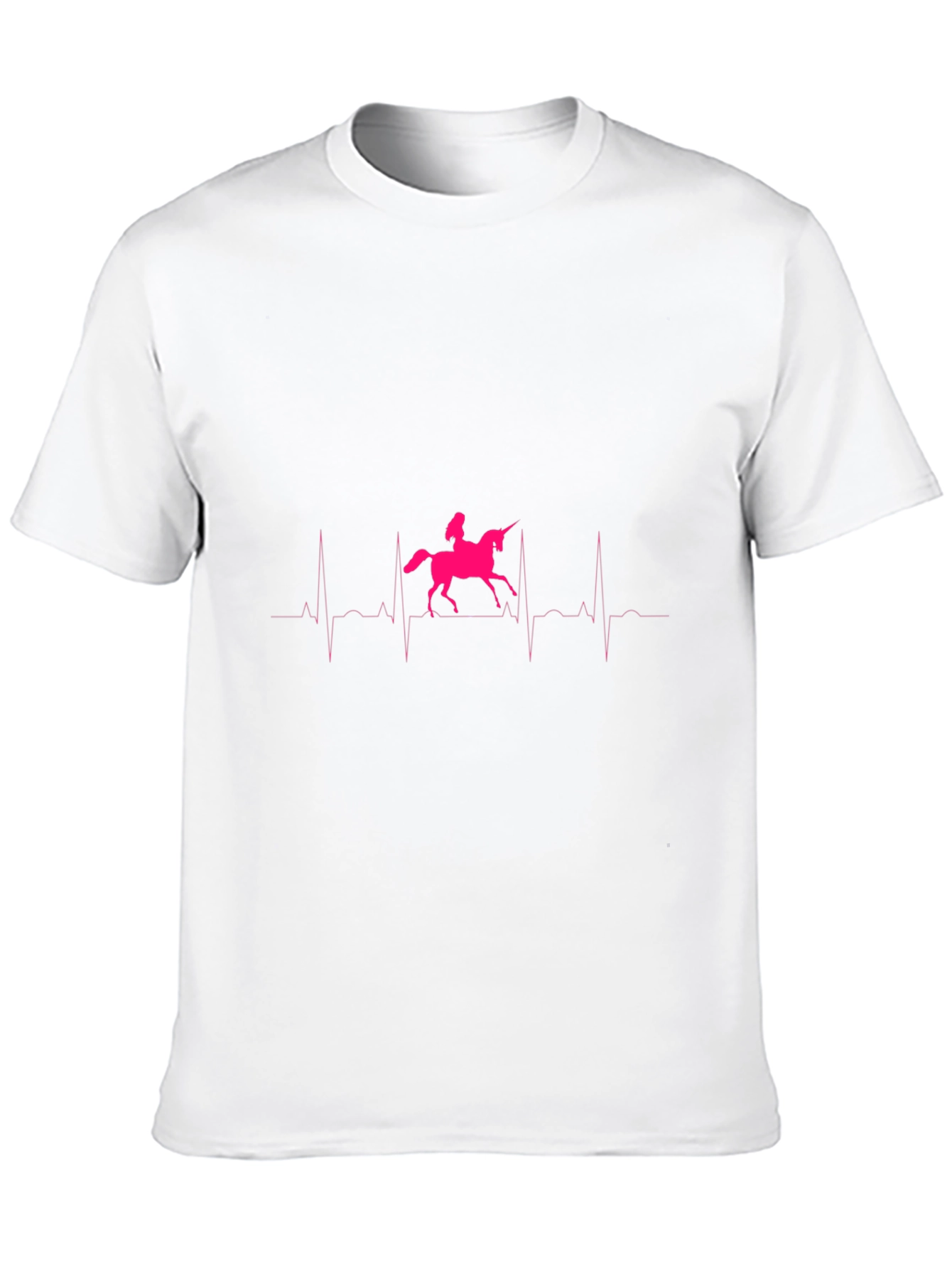 Unicorn Heartbeat Graphic Black T-Shirt