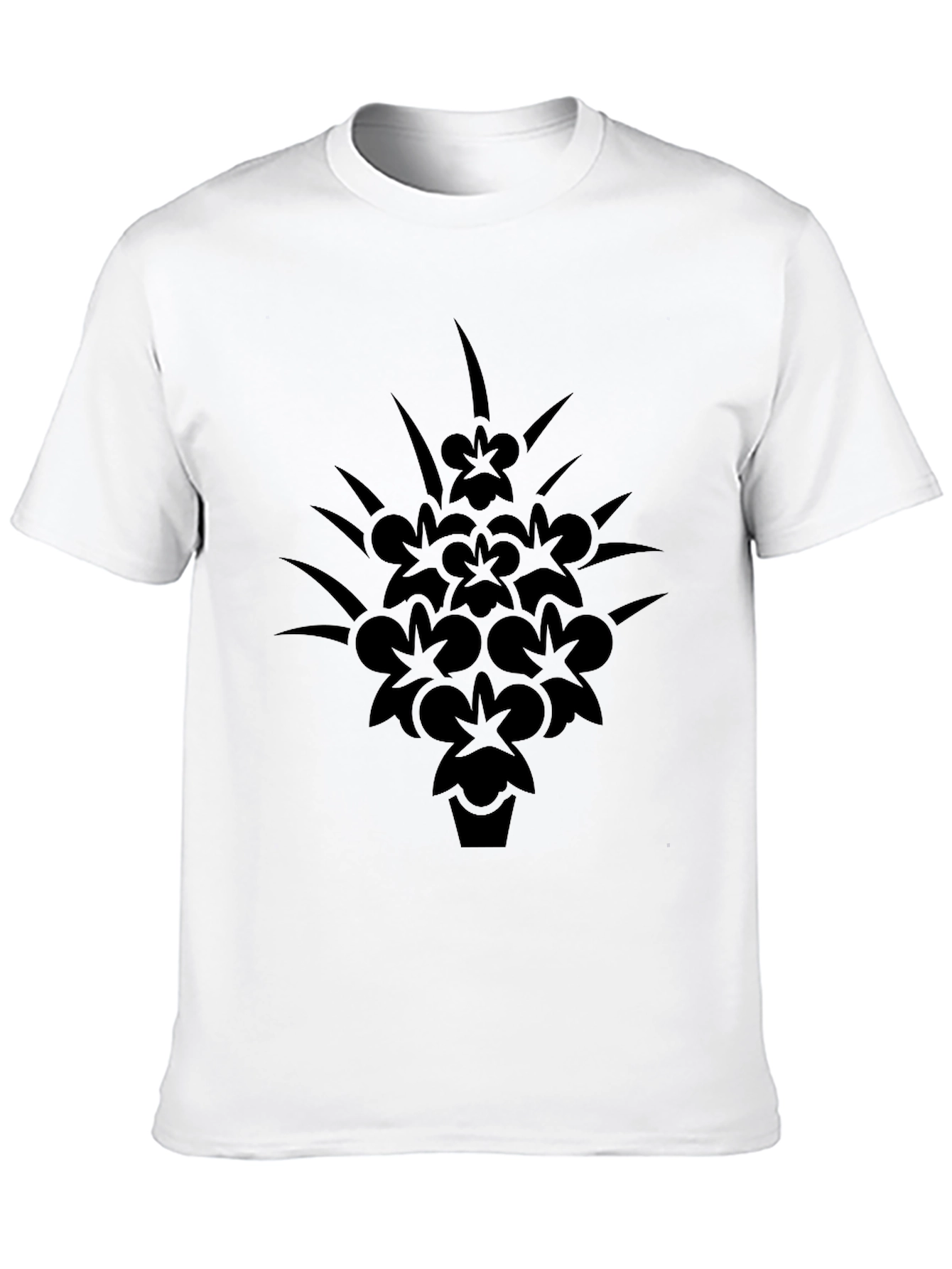 Floral Graphic Black T-Shirt - Modern Casual Tee