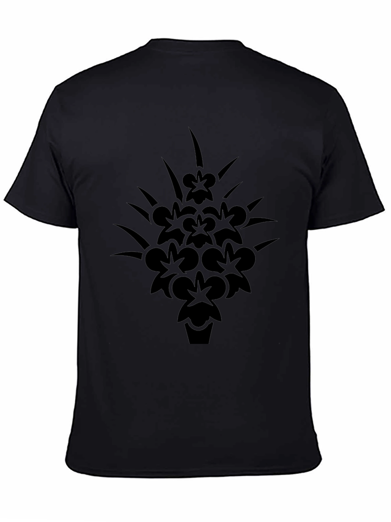 Floral Graphic Black T-Shirt - Modern Casual Tee
