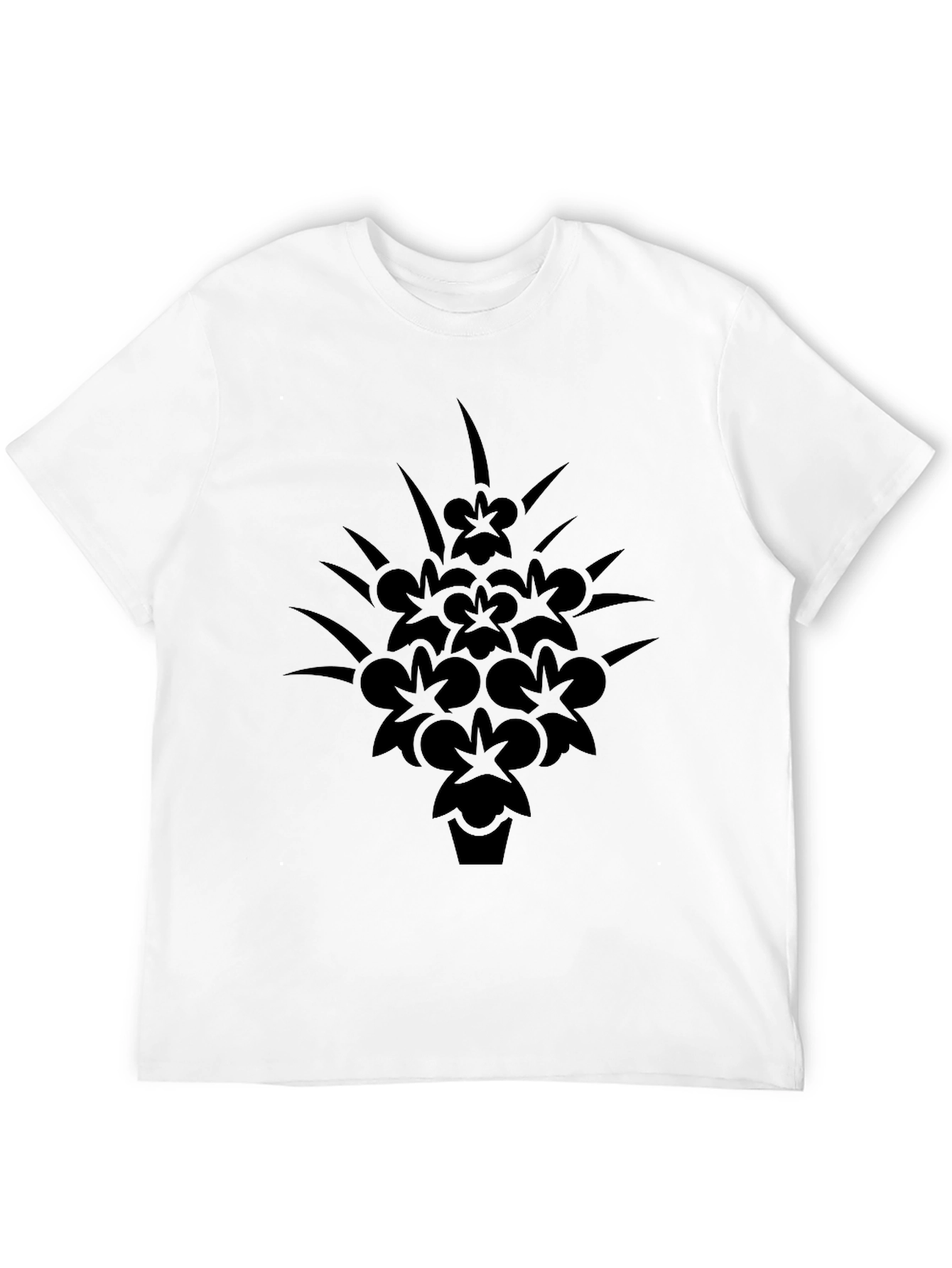 Floral Graphic Black T-Shirt - Modern Casual Tee
