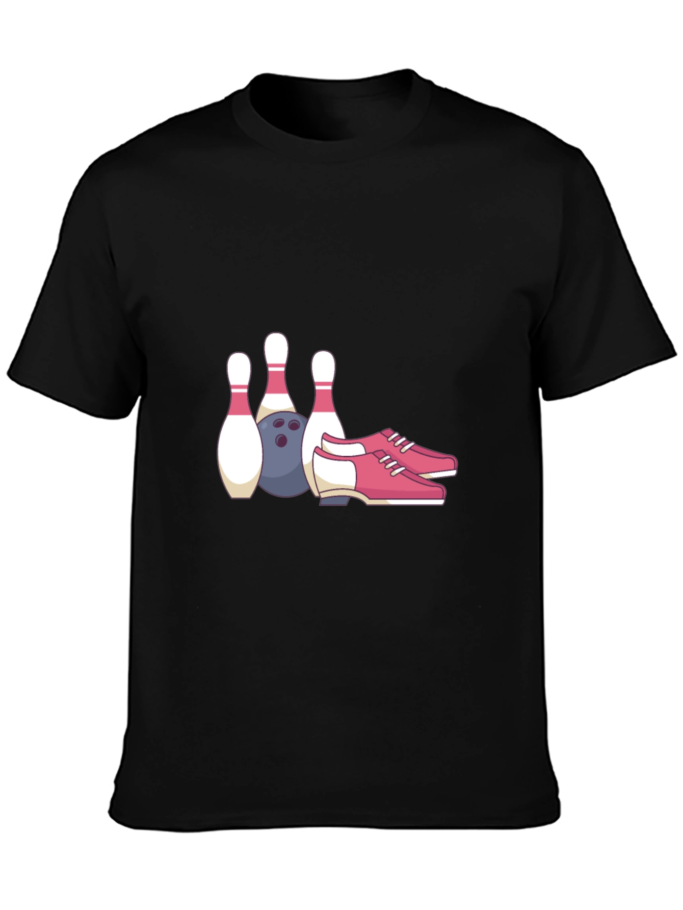 Bowling Pins Ball & Shoes Graphic Tee