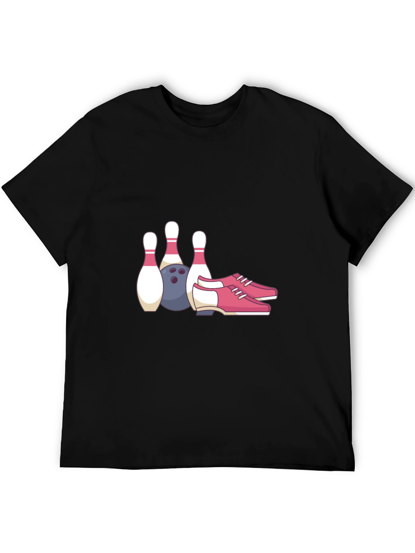 Bowling Pins Ball & Shoes Graphic Tee